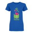thumbnail image 1 of Flamingo Retired Teacher Shaped T-Shirt Women -Image by Shutterstock, Female Medium, 1 of 2