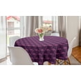 thumbnail image 1 of Flamingo Round Tablecloth, Aloha Themed Pattern with Detailed Outline Exotic Birds Repetition, Circle Table Cloth Cover for Dining Room Kitchen Decor, 60", Plum and Pink, by Ambesonne, 1 of 1