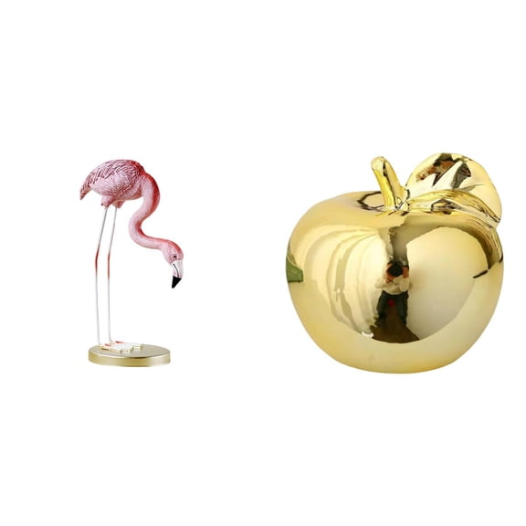 Flamingo Sculpture Bird Figurine Resin Craftwork Unique Embossed Pattern for Indoor Outdoor Spaces