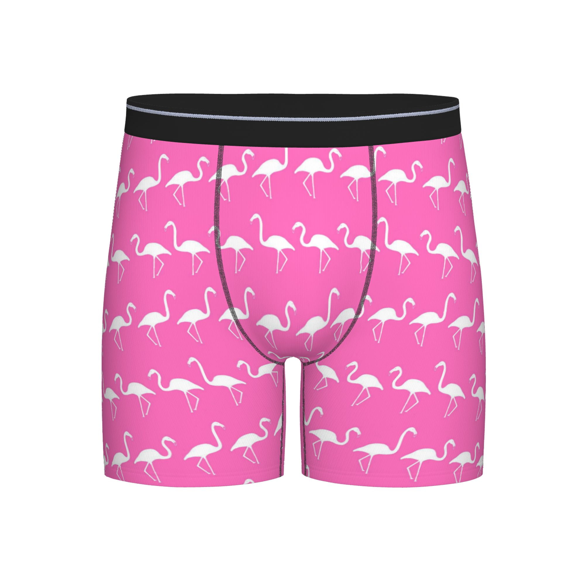 Flamingo Shadows Silhouette in Lines Men's Novelty Underwear Men Boxer ...