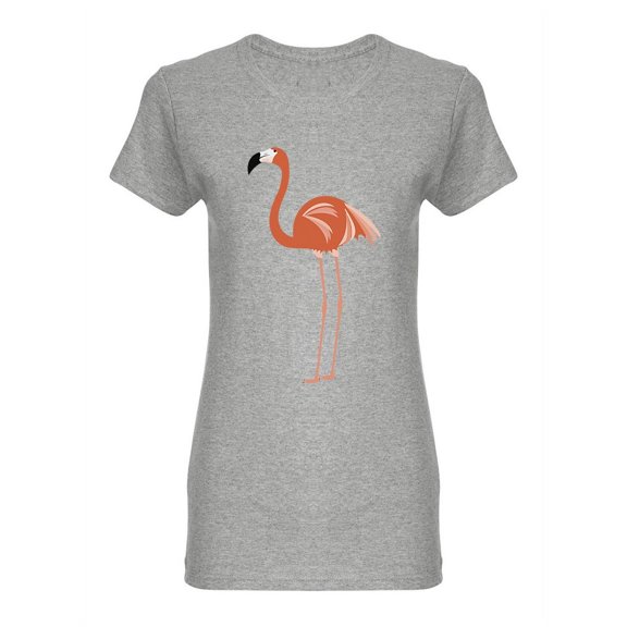Flamingo Side View Shaped T-Shirt Women -Image by Shutterstock, Female XX-Large