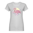 thumbnail image 1 of Flamingo Sleeping Shaped T-Shirt Women -Image by Shutterstock, Female Small, 1 of 2