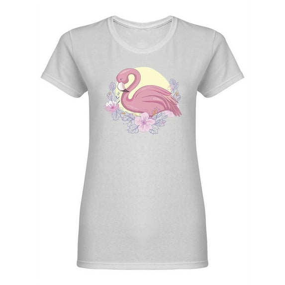 Flamingo Sleeping Shaped T-Shirt Women -Image by Shutterstock, Female Small
