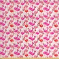 thumbnail image 1 of Ambesonne Flamingo Fabric by the Yard Upholstery, Exotic Long-legged Animals, 3 Yards, Vermilion Dried Rose, 1 of 4