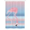 thumbnail image 1 of Flamingo Stall Shower Curtain, Illustration of Royal Flamingo in the Lake Soft Pale with Romantic Colors Art Work, Fabric Bathroom Set with Hooks, 54W X 78L Inches, Pink Blue, by Ambesonne, 1 of 1