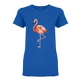 thumbnail image 1 of Flamingo Standing On One Leg Shaped T-Shirt Women -Image by Shutterstock, Female x-Large, 1 of 2