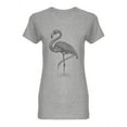 thumbnail image 1 of Flamingo Standing On The Water Shaped T-Shirt Women -Image by Shutterstock, Female Small, 1 of 2