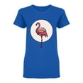 thumbnail image 1 of Flamingo Standing Pose Shaped T-Shirt Women -Image by Shutterstock, Female XX-Large, 1 of 2