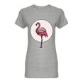thumbnail image 1 of Flamingo Standing Pose Shaped Tee Women's -Image by Shutterstock, 1 of 2
