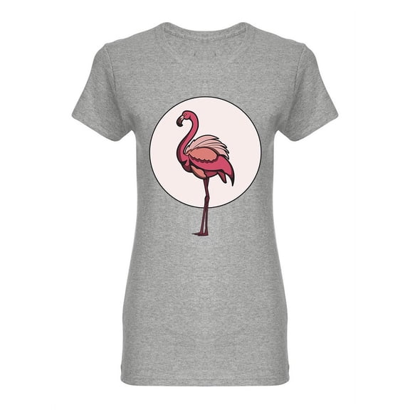 Flamingo Standing Pose Shaped Tee Women's -Image by Shutterstock
