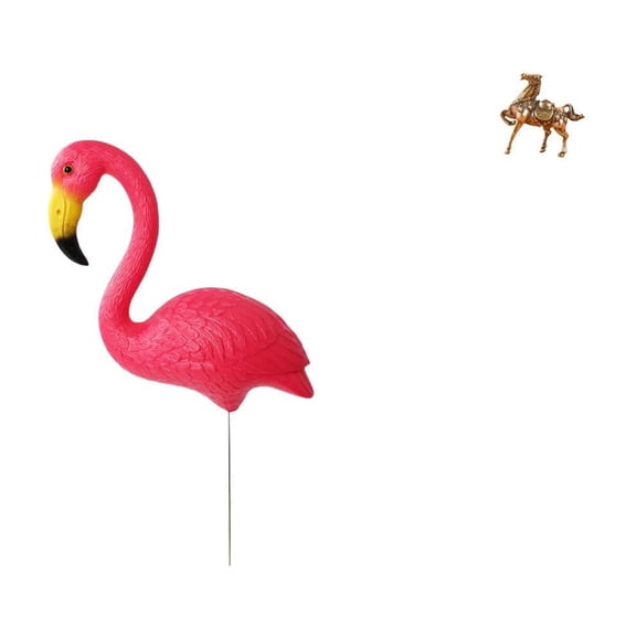 Flamingo Statue Horse Figurine Garden Ornament HDPE Brass Material for Office Desk Bedroom Shelf Home Decoration