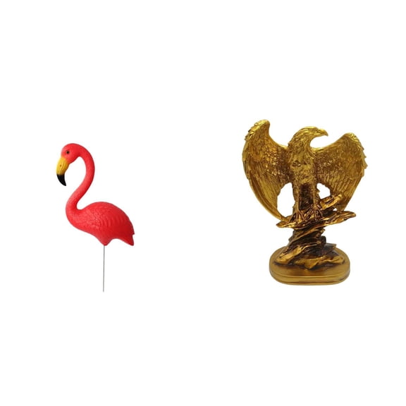 Flamingo Statue Sculpture Figurine HDPE Material Spring Decor for Office Garden Desktop Holiday Gift