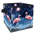 thumbnail image 1 of Flamingo Storage Containers Foldable Basket with Handle, 10.8"x10.5"x10.6", Large Capacity - Storage Bins, Toy Storage, 1 of 6
