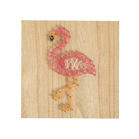 Flamingo String Art Craft, Craft Kits, Home Decor, Adult General Craft Kits, Luau, 1 Piece, Multicolor