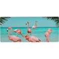 thumbnail image 1 of Flamingo Summer Beach Palm Leaf Large Gaming Mouse Pad Big Mousepad Mice Keyboard Mat with Non-Slip Rubber Base for Computer Laptop Home & Office, 35.4 X 15.7 inch, 1 of 1