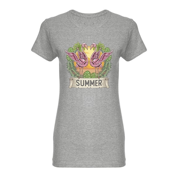 Flamingo Summer Shaped T-Shirt Women -Image by Shutterstock, Female x-Large