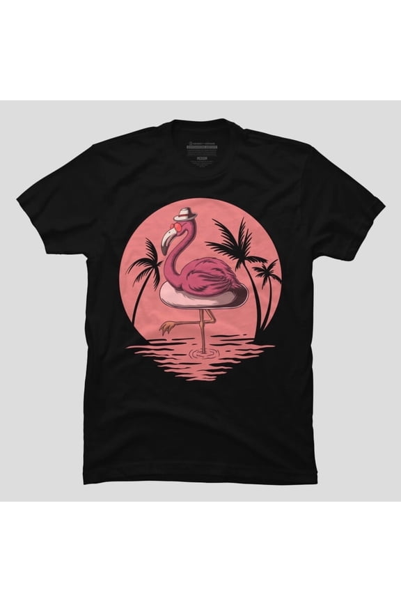 Flamingo Summer Vibes Tropical Bird Retro Beach Holiday H38788 Unisex T-Shirt, Up to 5XL Available