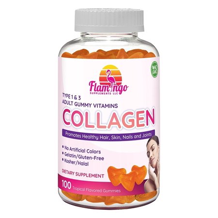 Collagen Gummies- Natural Marine Collagen for Women, and Men- Collagen Supplements for Skin Hair, Nails- Hydrolyzed Type 2 & 1 3- Replace Pills and Powders - No Gelatin, Kosher, Halal- 100 Ct.
