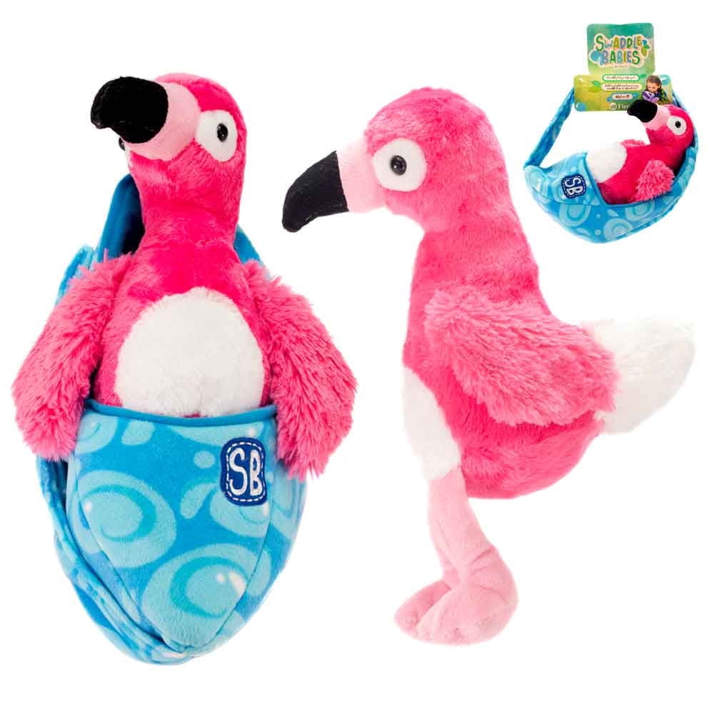 Flamingo Swaddle Baby Plush Stuffed Animal - Soft Cuddly Toy for Infants, Perfect Gift for Newborns and Baby Showers