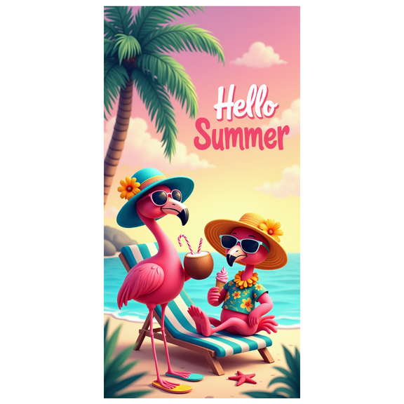 Flamingo Theme Summer Beach Banner Holiday Flamingo Decorative Tropical Design for Summer Party Beach Party Holiday Decor