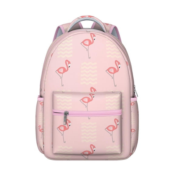 "Flamingo Themed Bookbag - Stylish & Durable School Backpack for Women & Men, Roomy Laptop Bag, Perfect Gift for College & University"