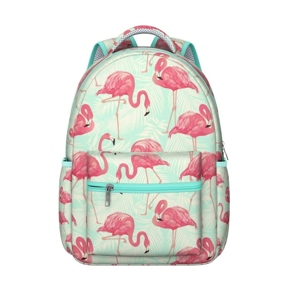Flamingo Themed School Backpack - 17 Inch Waterproof Laptop Bag with Multiple Pockets, Comfortable Bookbag for College Students, Cute Back to Campus Backpack Gift Idea