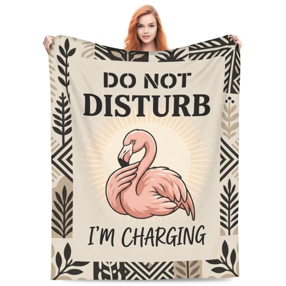 Flamingo Throw Blanket, Cute Flamingo Animal Blanket, Flannel Soft Blanket, Home Room Decor for Bed, Couch, Flamingo Lovers Gift 50x40