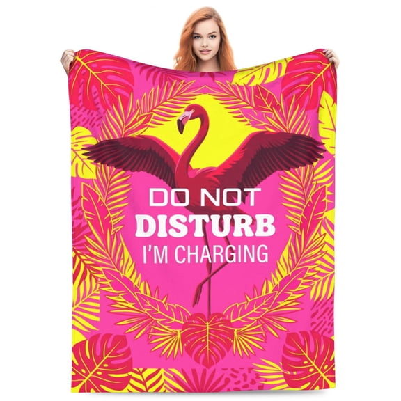 Flamingo Throw Blanket, Cute Flamingo Animal Blanket, Flannel Soft Blanket, Home Room Decor for Bed, Couch, Flamingo Lovers Gift 50x40