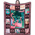 thumbnail image 1 of Flamingo Throw Blanket for Adults Kids Warm Super Soft Cozy Micro Flannel Blanket for Bed Sofa Plane/Living Room 50x60 Inch, 1 of 5