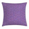 thumbnail image 1 of Flamingo Throw Pillow Cushion Cover, Dotted Purple Background with Cute Pink Exotic Birds Kids Girls Design, Decorative Square Accent Pillow Case, 18 X 18 Inches, Violet Pink Pale Blue, by Ambesonne, 1 of 2