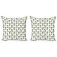 thumbnail image 1 of Ambesonne Flamingo Throw Pillow Cover 2 Pack, Watercolor Birds Flora, 24", Multicolor, 1 of 2