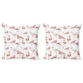 thumbnail image 1 of Ambesonne Flamingo Throw Pillow Cover 2 Pack, Exotic Birds Pattern, 20", Pale Pink Coral, 1 of 6