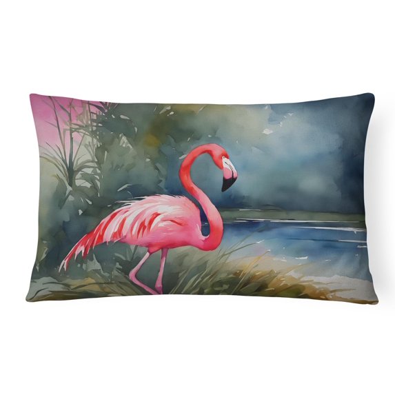 Flamingo Throw Pillow 12 in x 16 in