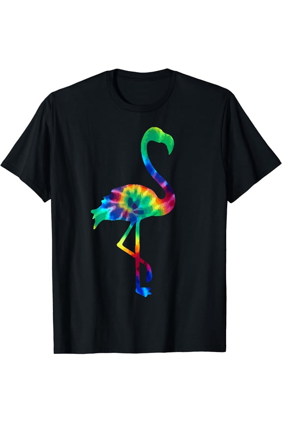 Flamingo Tie Dye Vintage Hippie Flamingo Lover T-Shirt
