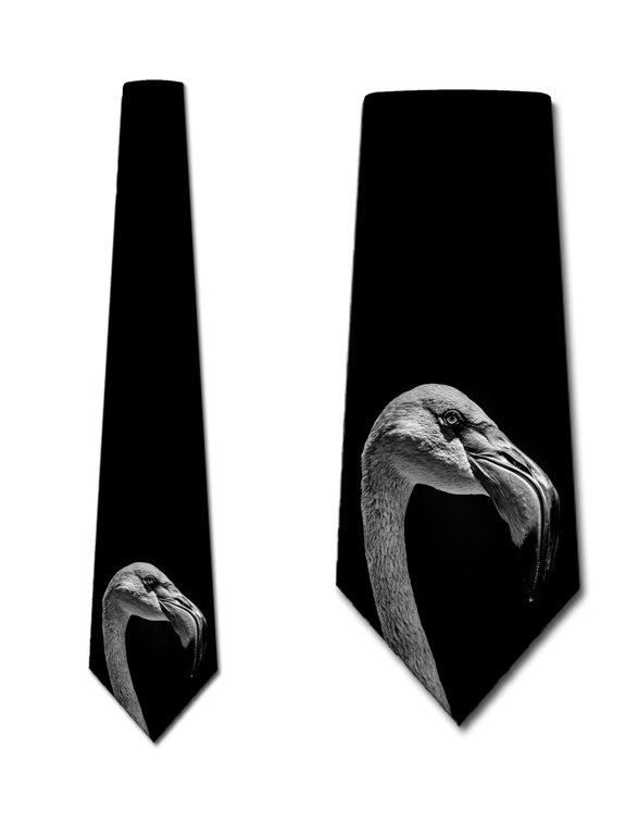 Flamingo Ties Mens Animal Tie Birds Necktie by Three Rooker