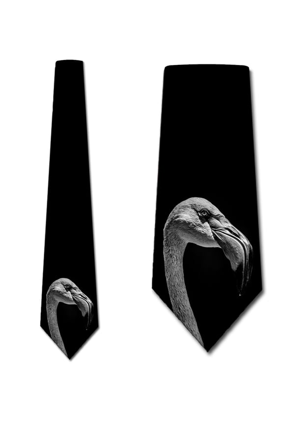 Flamingo Ties Mens Animal Tie Birds Necktie by Three Rooker