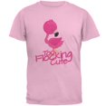 thumbnail image 1 of Flamingo Too Flocking Cute Mens T Shirt Light Pink LG, 1 of 1