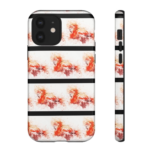 Flamingo Tough iPhone 15 Case-iPhone Case-iPhone-Orange & Black iPhone Case