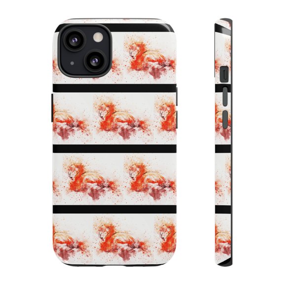 Flamingo Tough iPhone 15 Case-iPhone Case-iPhone-Orange & Black iPhone Case