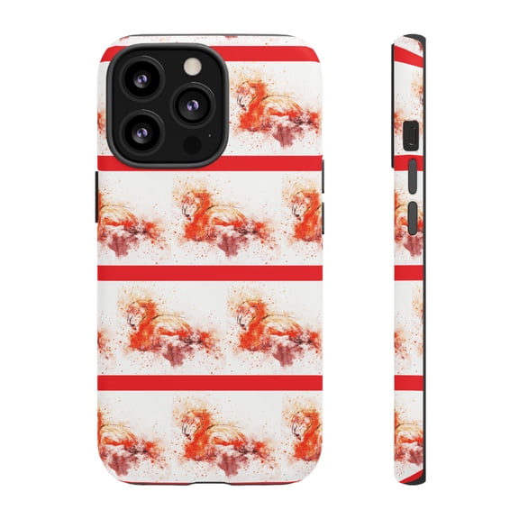 Flamingo Tough iPhone 15 Case-iPhone Case-iPhone-Orange & Red iPhone Case