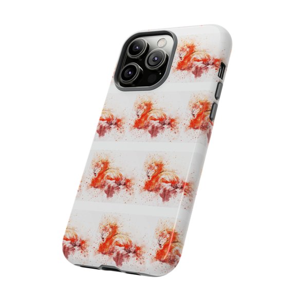 Flamingo Tough iPhone 15 Case-iPhone Case-iPhone-Orange iPhone Case