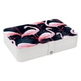 thumbnail image 1 of Flamingo Travel Jewelry Box Display Case with Removable Compartment - Portable PU Leather Organizer, 1 of 6