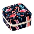 thumbnail image 1 of Flamingo Travel Portable Jewelry Stand and Organizer Box - Square Storage Box for Rings, Earrings, Necklaces, Bracelets, and More - Suitable for Girls and Women - Jewelry Boxes for Travel, 1 of 6