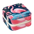 thumbnail image 1 of Flamingo Travel Portable Square Jewelry Box for Rings, Earrings, Necklaces, Bracelets - Girls and Women, 1 of 6