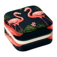 thumbnail image 1 of Flamingo Travel Portable Square Jewelry Boxes Display Case - Travel Organizer for Girls and Women, 1 of 6