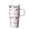 thumbnail image 1 of Flamingo Travel Tumbler with Handle 20OZ Stainless Steel Insulated Coffee Mug Cup Leak Proof Double Wall Vacuum Perfect for Hot Cold Drinks Gifts for Women Girls on Birthday Christmas Summer, 1 of 6