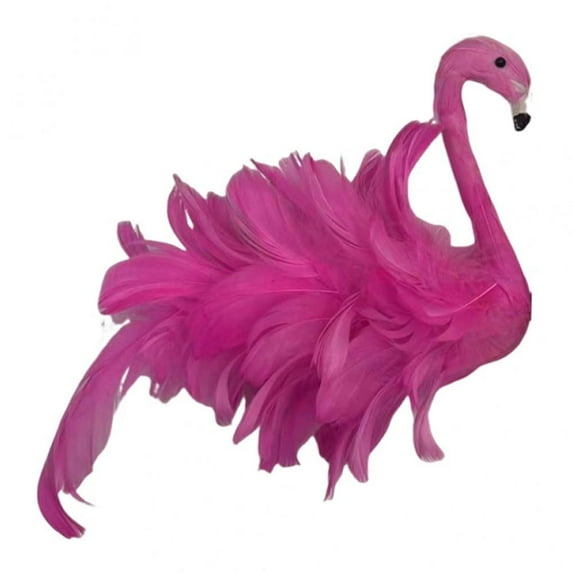 Flamingo Tree Topper Ornament Artificial Feather Material for Wedding Summer Parties Living Room Decor