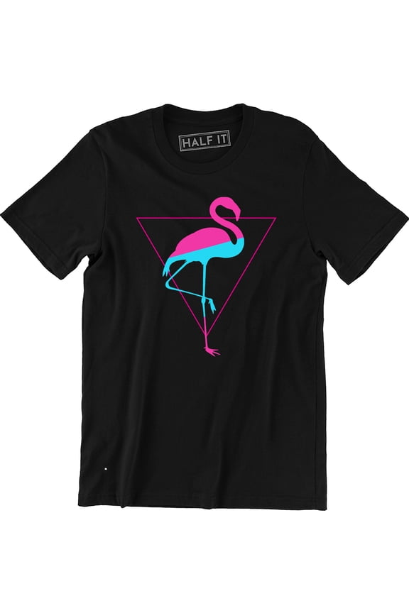Flamingo Triangle Funny Cute Animal Graphic Design Men's T-Shirt