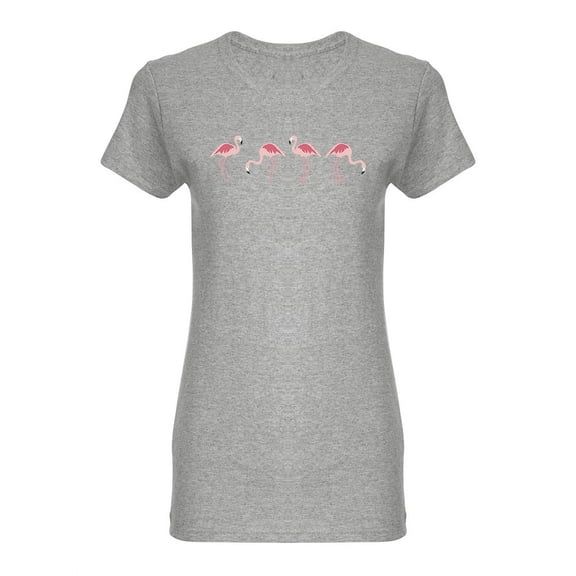 Flamingo Tropical Bird Shaped T-Shirt Women -Image by Shutterstock, Female x-Large