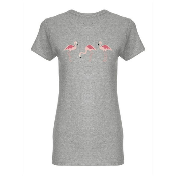 Flamingo Tropical Exotic Bird Shaped T-Shirt Women -Image by Shutterstock, Female XX-Large